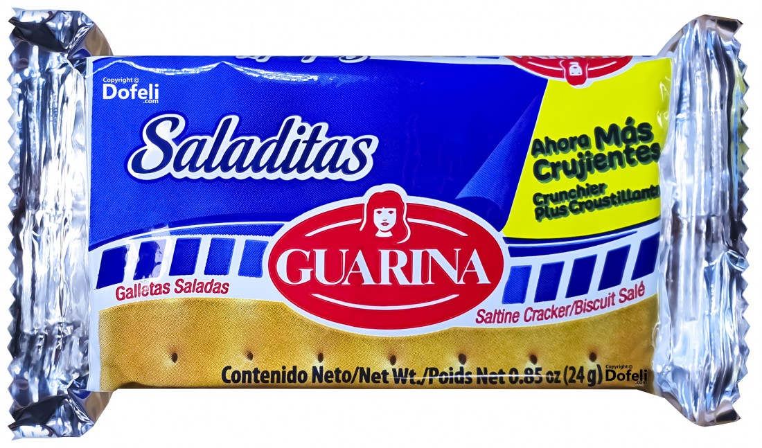 Salty Dominican crackers from Guarina, also known as Saladitas, a true national classic.